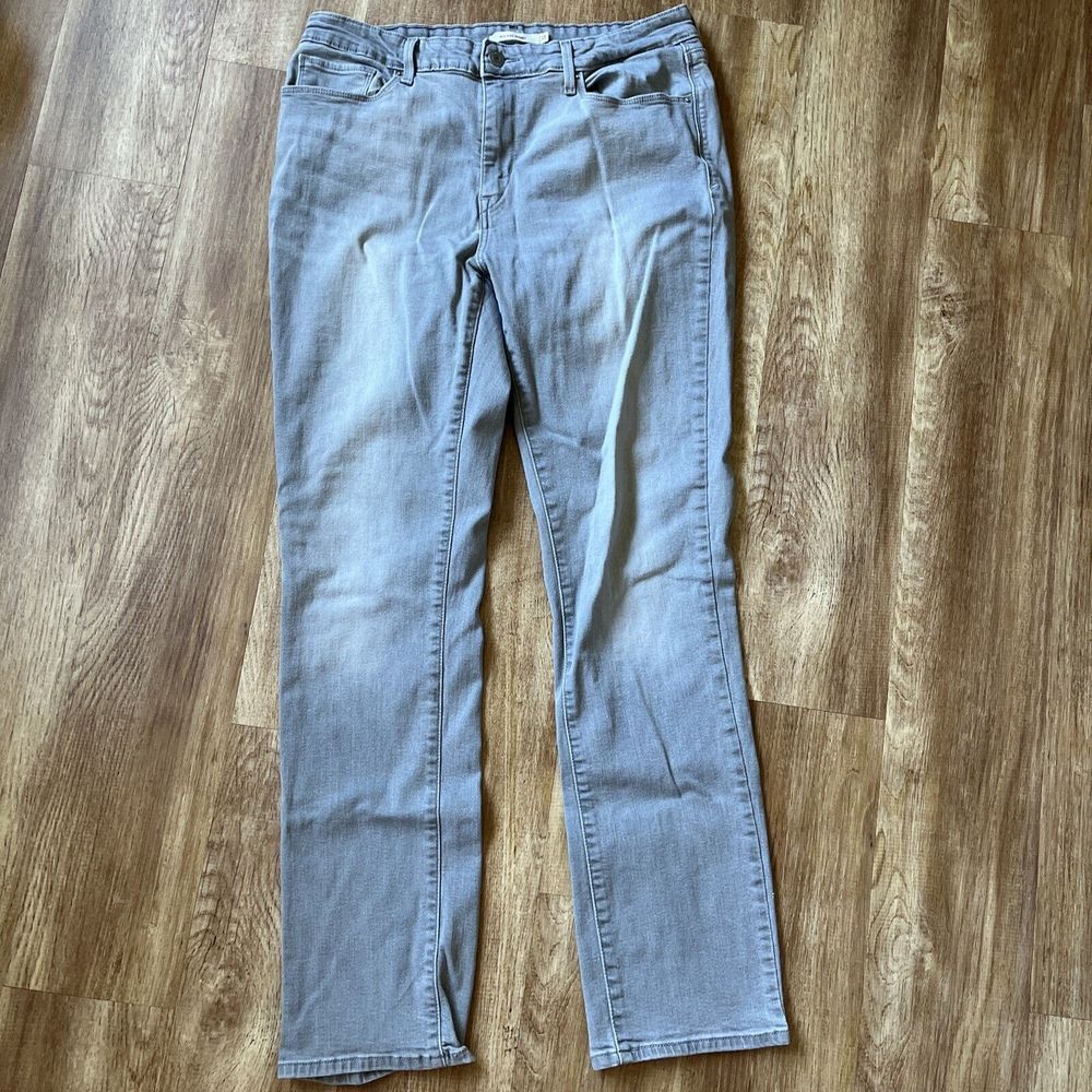 Levis Mid Rise‎ Skinny Womens Denim Gray Jeans Size 33